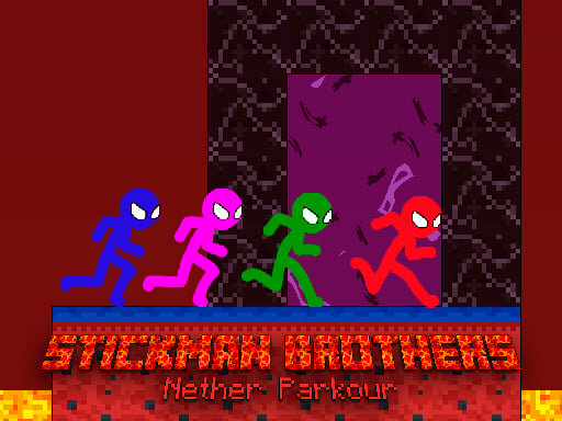 casual game:Stickman Brothers Nether Parkour