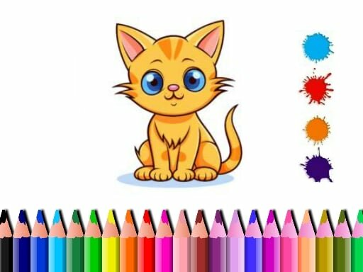 casual game:Cute Cat Coloring Book