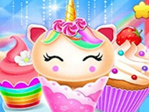 casual game:Unicorn Mermaid Cupcake Cooking Design - Creative 