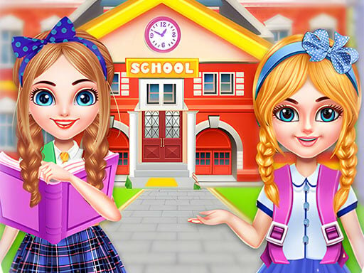 casual game:Twins sisters back to school