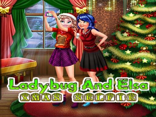 casual game:Ladybug And Elsa Xmas Selfie