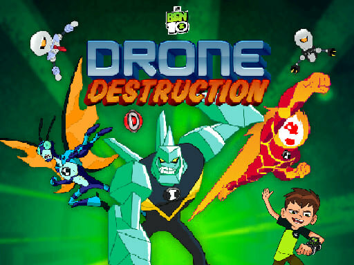 casual game:Ben 10 Drone Destruction