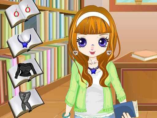 casual game:Library Girl Dressup