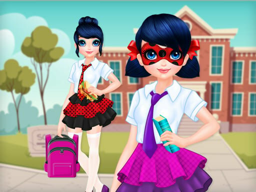 casual game:Dotted Girl Back To School