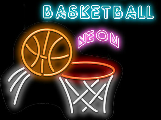 casual game:Swipe Basketball Neon